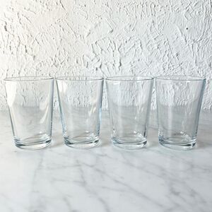 Pasabahce Set of 4 Clear Juice Glasses Turkey 4" Tumbler Drinking Glasses